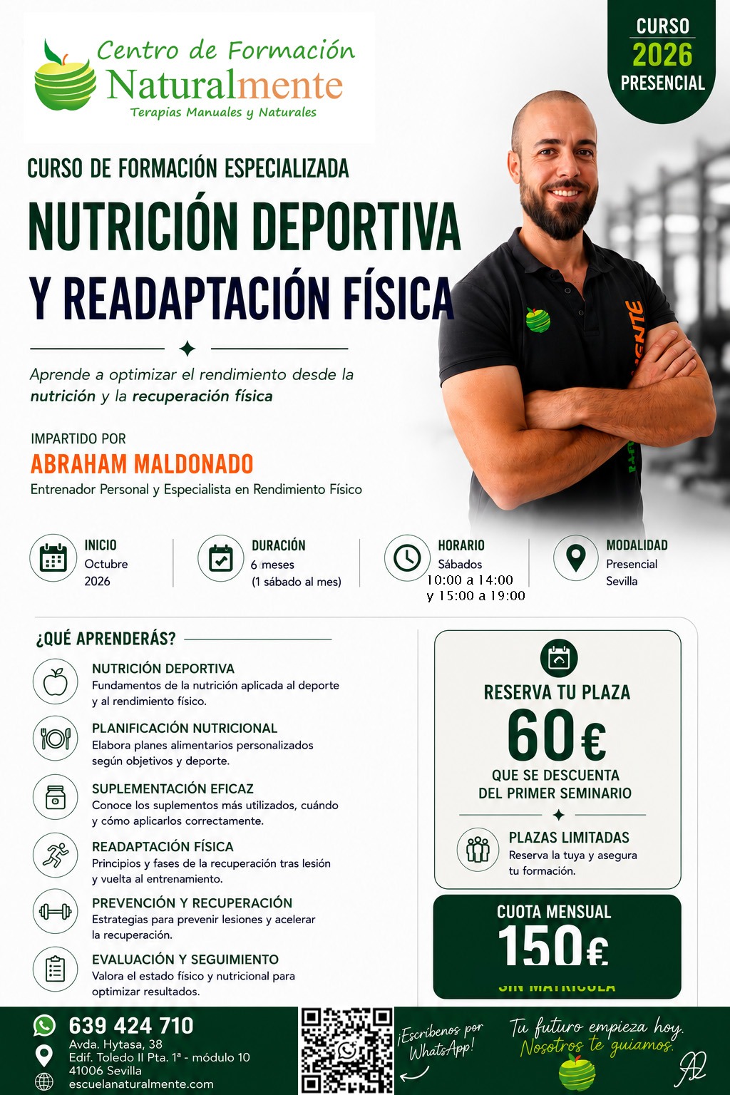 Folleto de CURSO DE NUTRICIÓN DEPORTIVA Y READAPTACIÓN FÍSICA