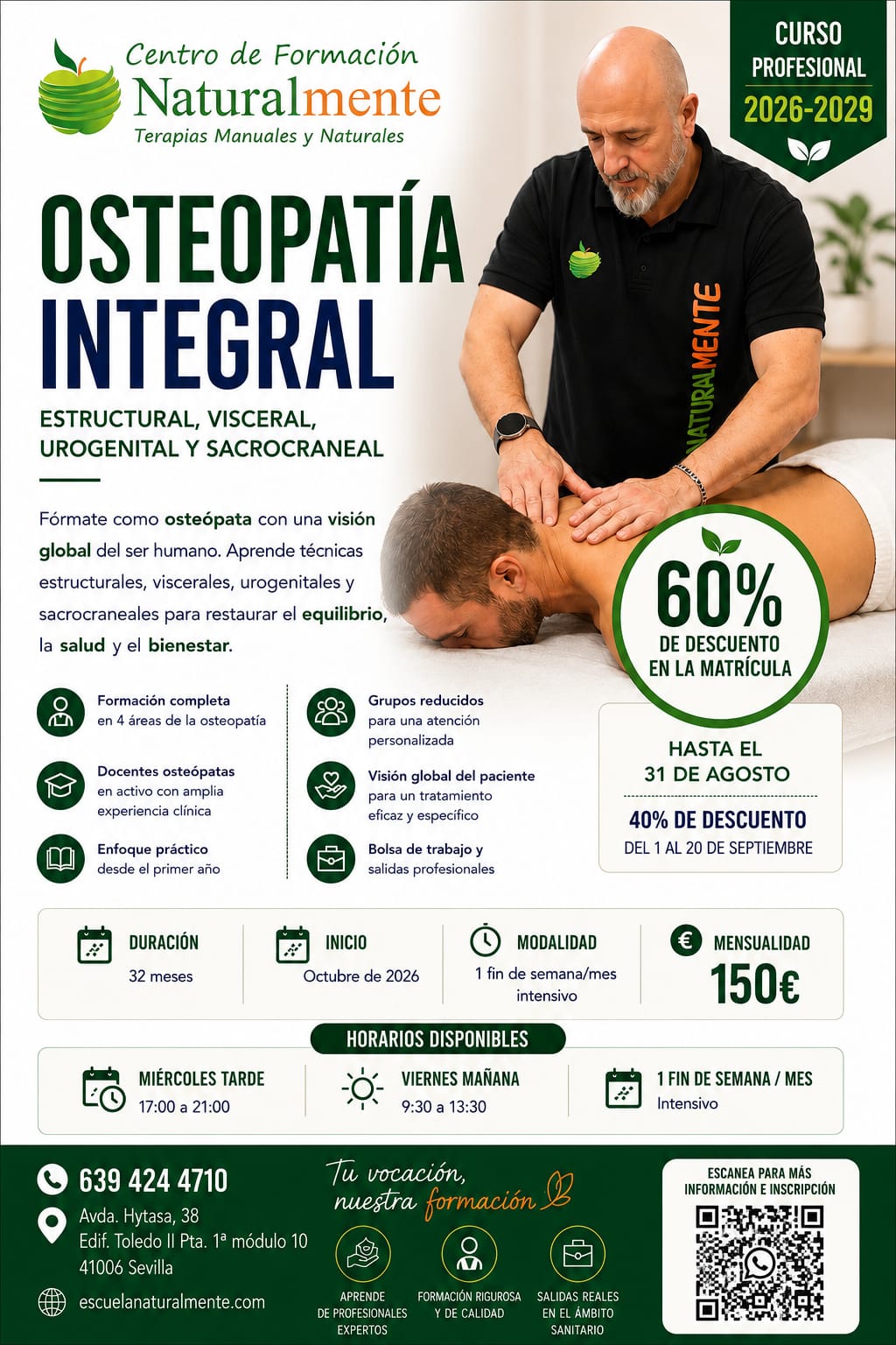 Folleto de CURSO DE OSTEOPATÍA INTEGRAL