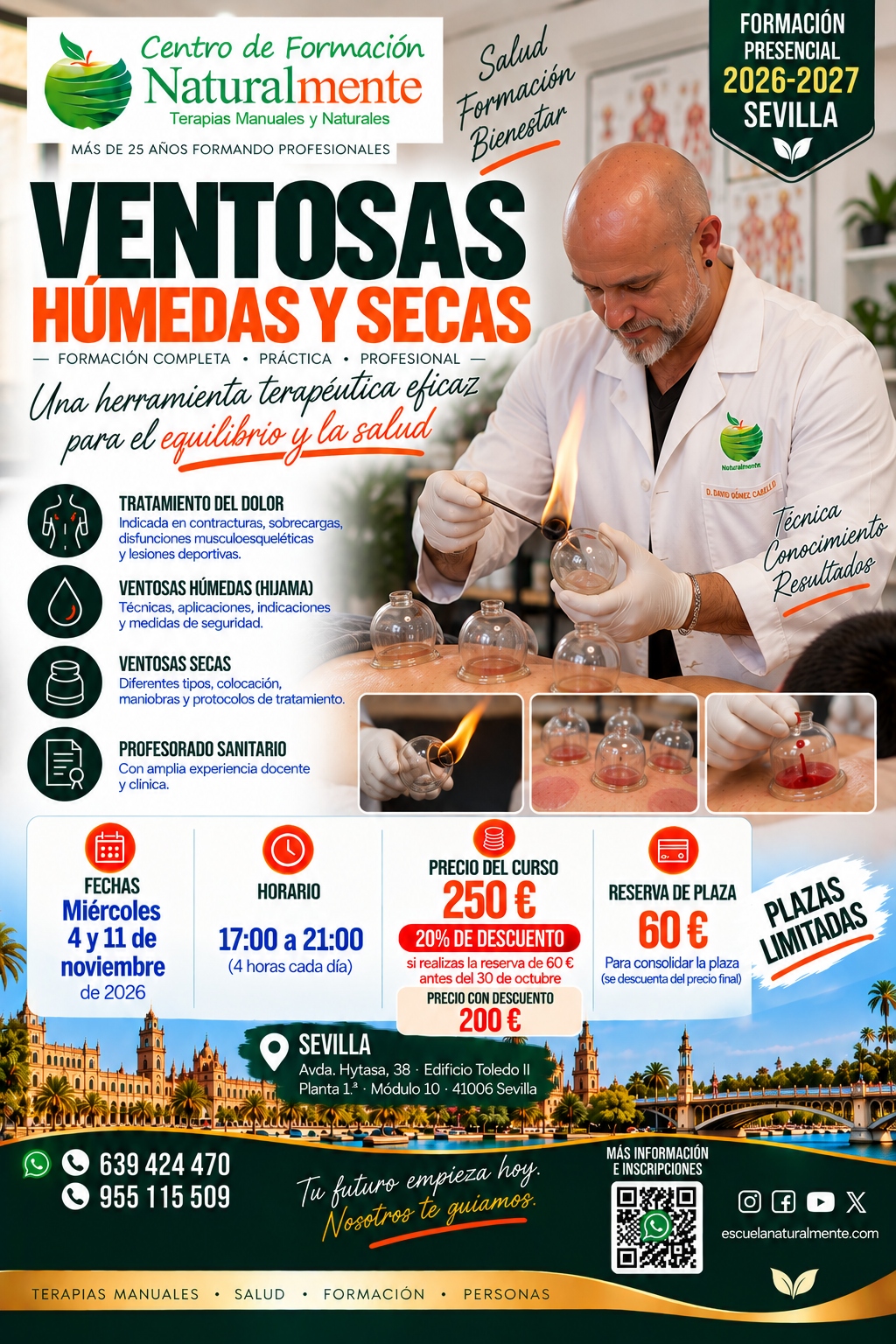 Folleto de SEMINARIO DE VENTOSAS HÚMEDAS Y SECAS